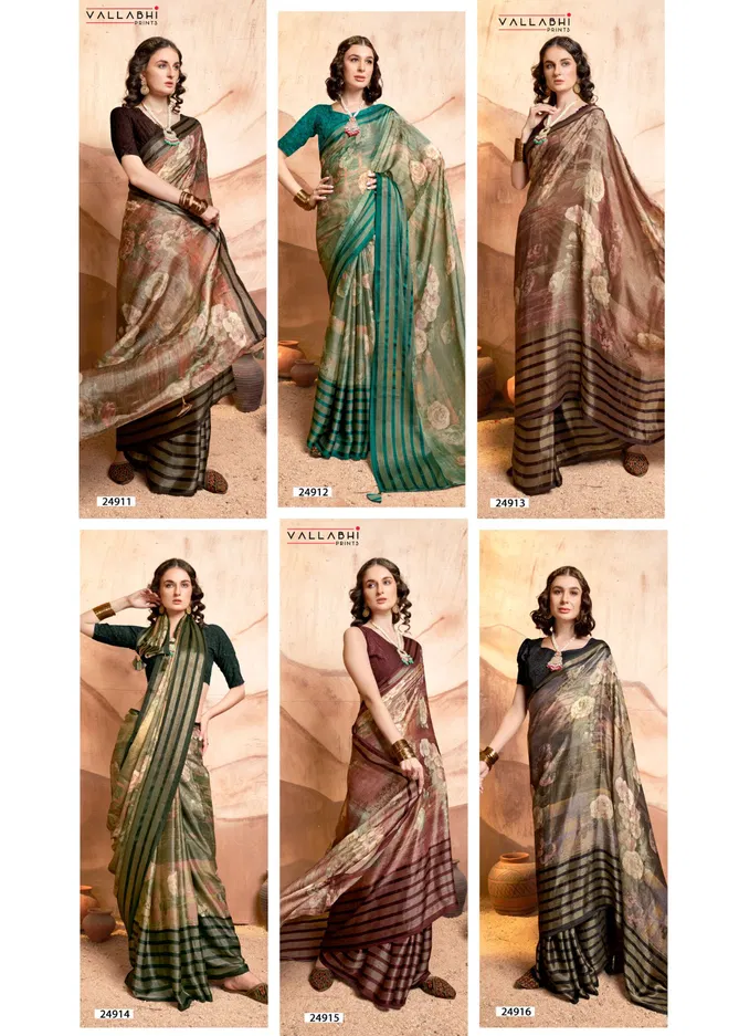 Devyosha Vol 2 By Vallabhi Printed Brasoo Sarees Wholesale Market In Surat